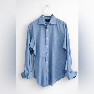 Ralph Lauren Men's Blue Pinstripe Dress Shirt NEW CONDITION